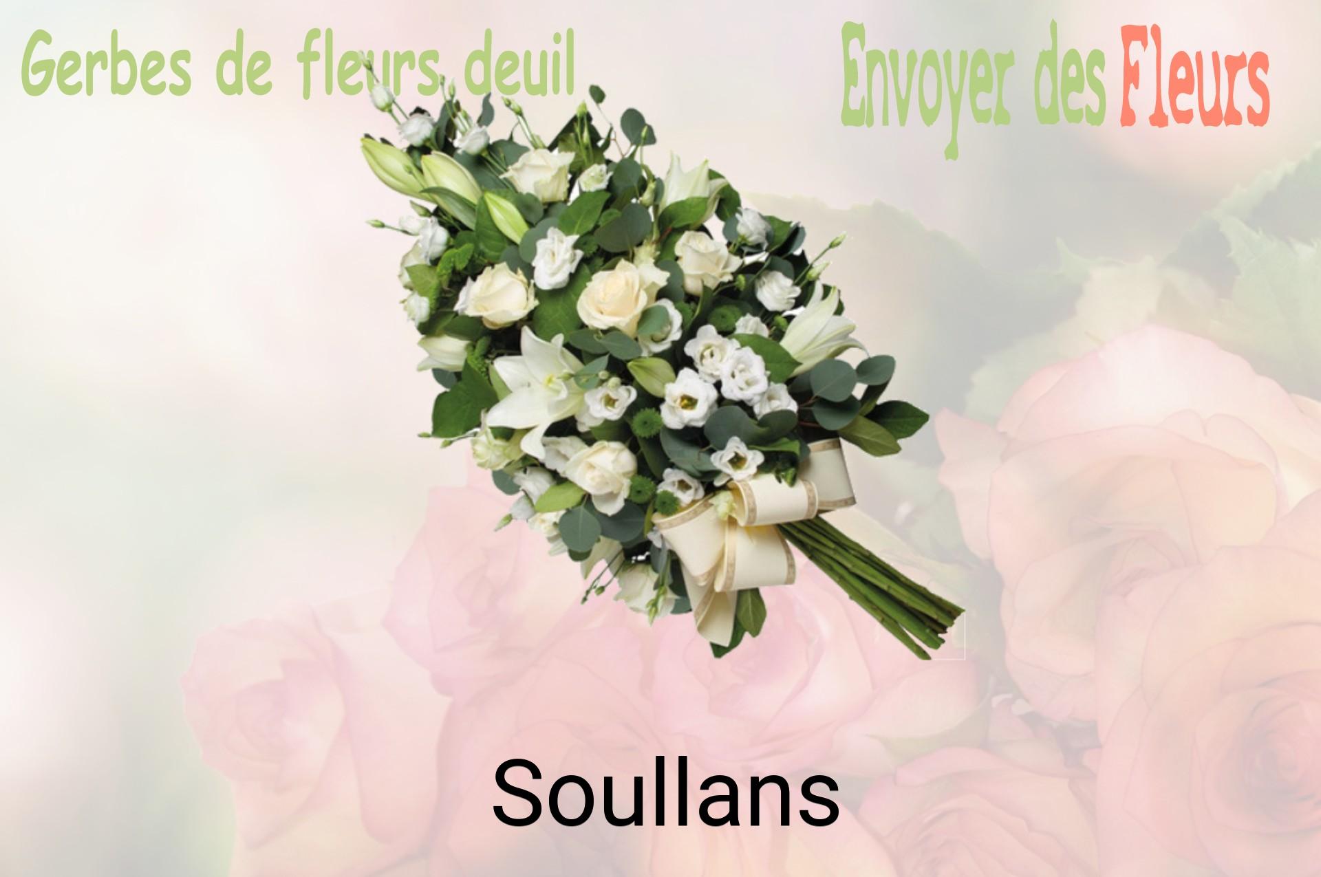 Gerbe de fleurs de deuil livrée à Soullans